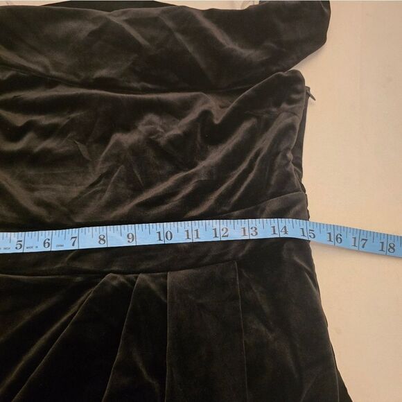 NWT Lulu's I'm Enchanted Black Velvet Off-the-Shoulder Maxi Dress Size XL - Picture 11 of 14